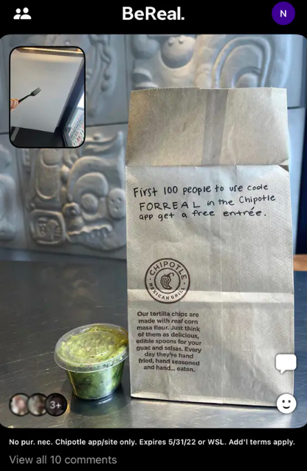BeReal Chipotle Promo BeReal Chipotle Promo