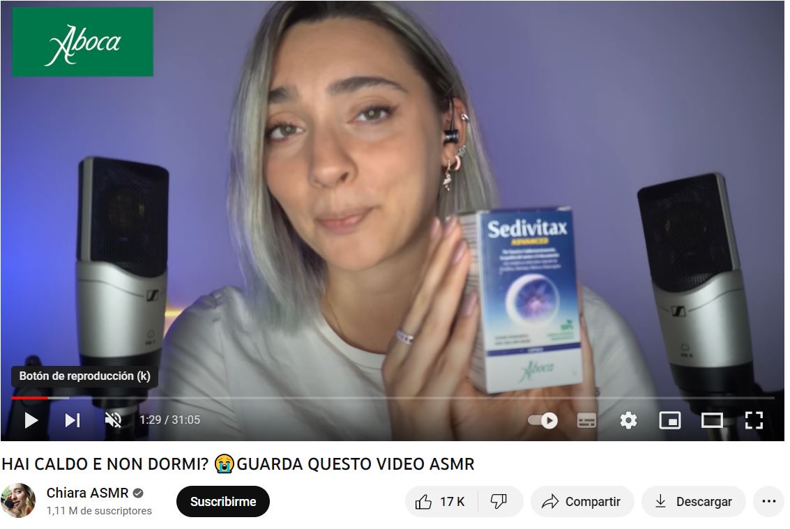 YouTube influencer for Aboca YouTube influencer for Aboca