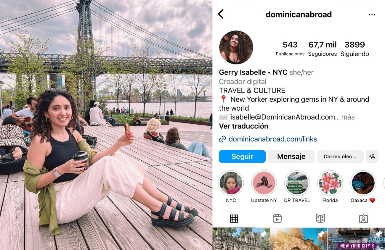 Influencer de viajes dominican abroad