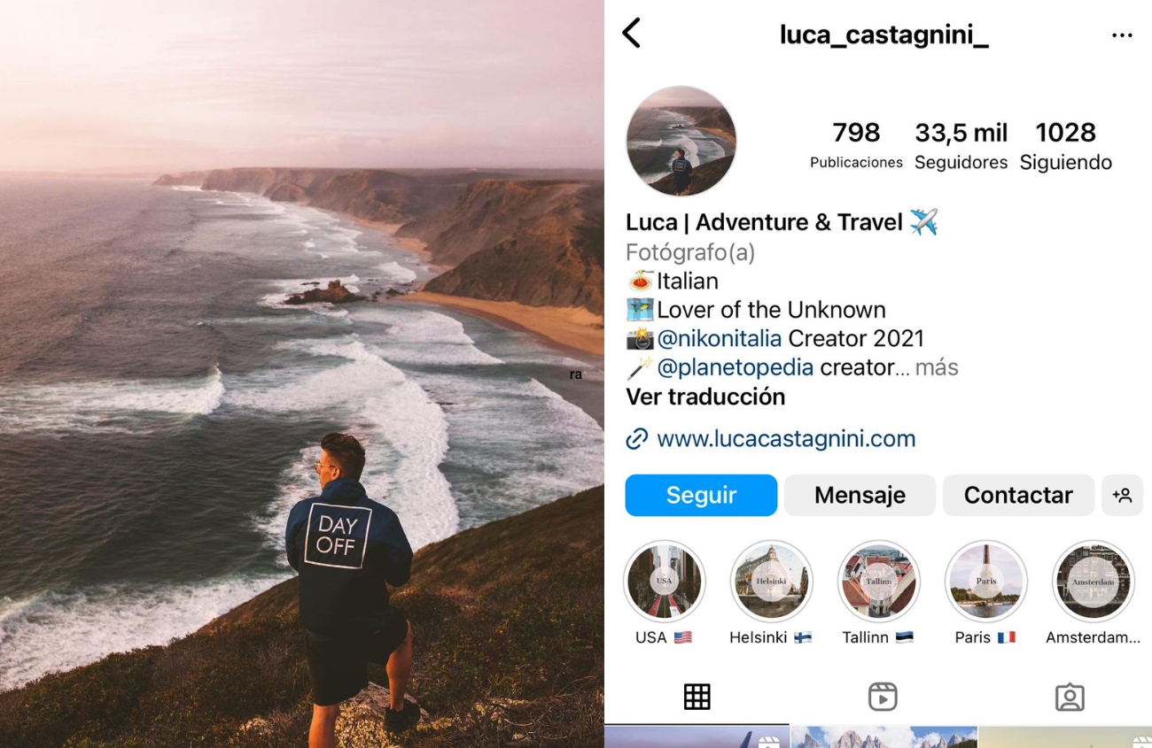 Influencer di viaggi luca castagnini