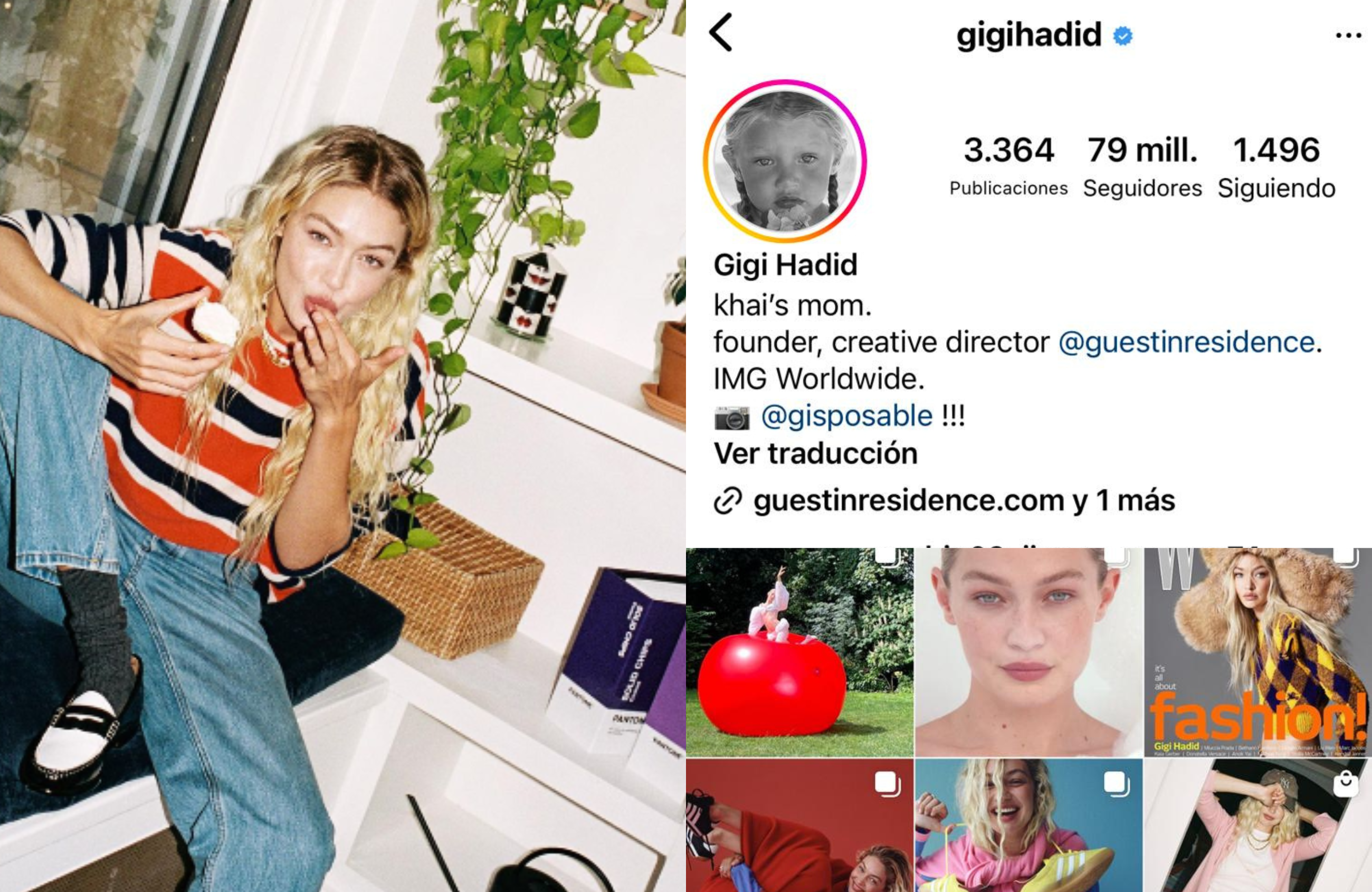 Influencers de moda Gigi Hadid